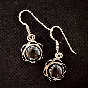 Elegant Black Onyx and Silver Earrings